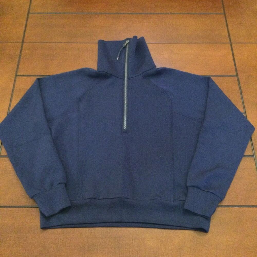 Spanx navy 1/4 zip air essentials small women’s